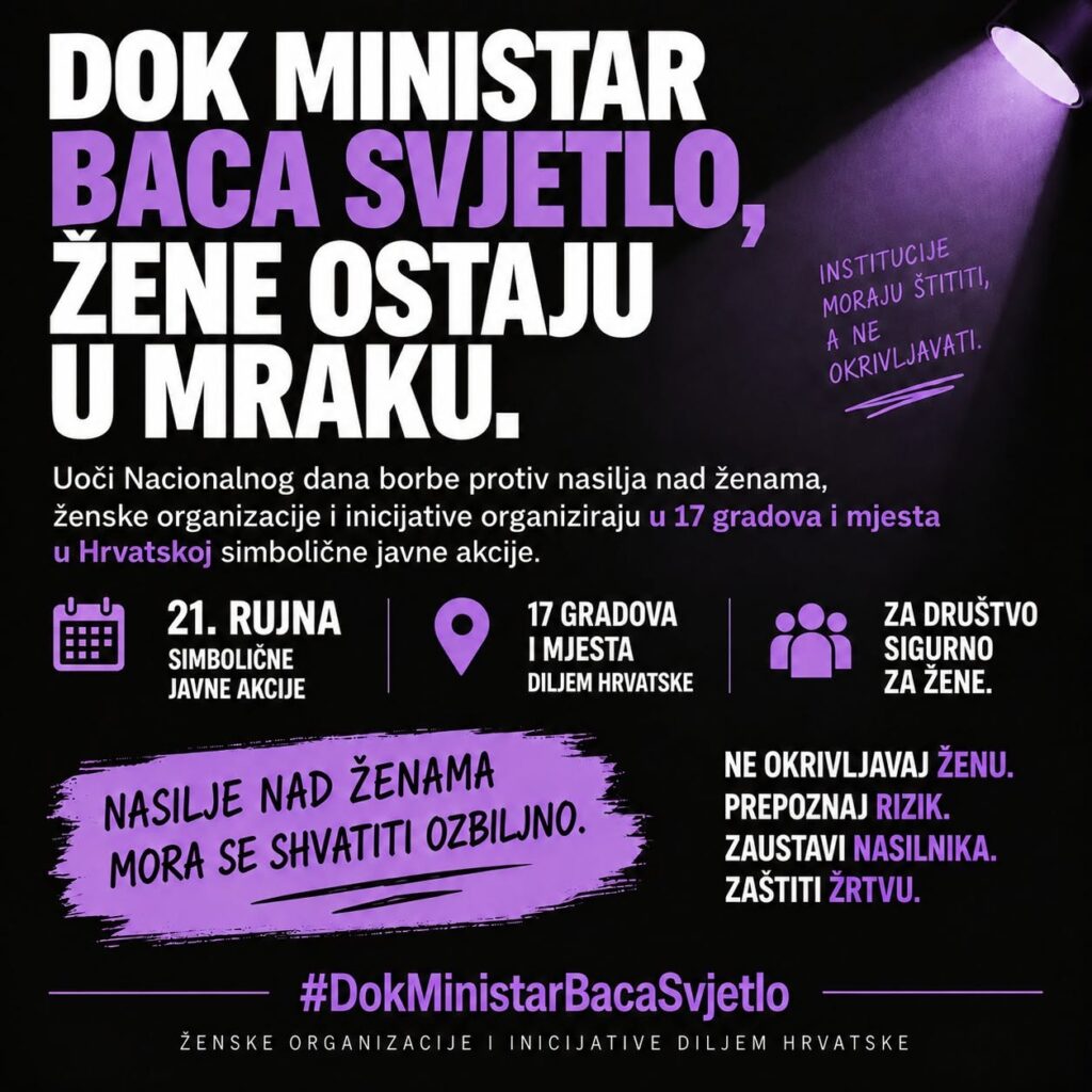Akcija u 17 gradova: Dok ministar baca svjetlo, žene ostaju u mraku